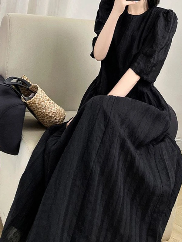 plus Size Women's Dress Elegant Black Summer Loose Texture Short Sleeve High Waist A-Line Gown French Style Casual Wear
plus Size Women's Dress Elegant Black Summer Loose Texture Short Sleeve High Waist A-Line Gown French Style Casual Wear