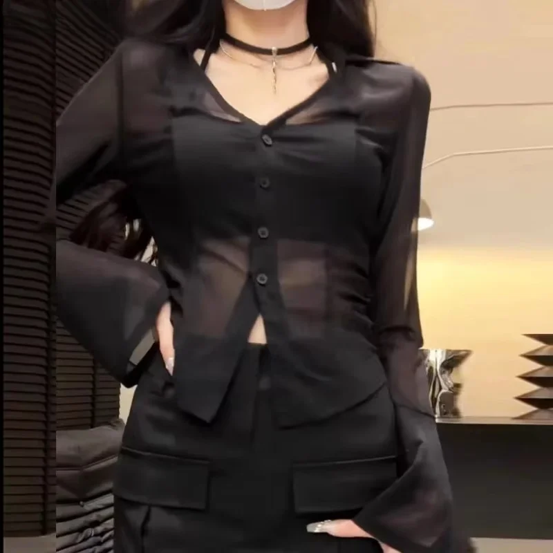 See Through Blouses Women's Clothing Long Sleeve V-neck Slim Fit Shirts Fashion Sexy Blouse Summer Tops 2026 Camisas De Mujer
See Through Blouses Women's Clothing Long Sleeve V-neck Slim Fit Shirts Fashion Sexy Blouse Summer Tops 2026 Camisas De Mujer