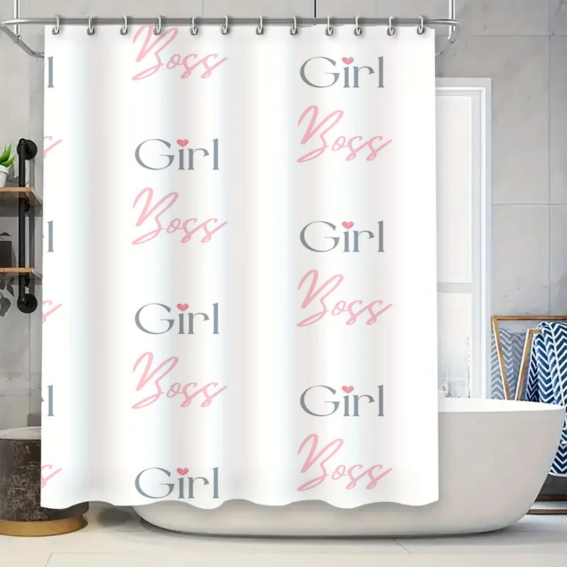 Girl Boss Shower Curtain White Polyester Waterproof Fabric Decorative Bath Mat for Bathroom Size: 72x72 Inches
Girl Boss Shower Curtain White Polyester Waterproof Fabric Decorative Bath Mat for Bathroom Size: 72x72 Inches