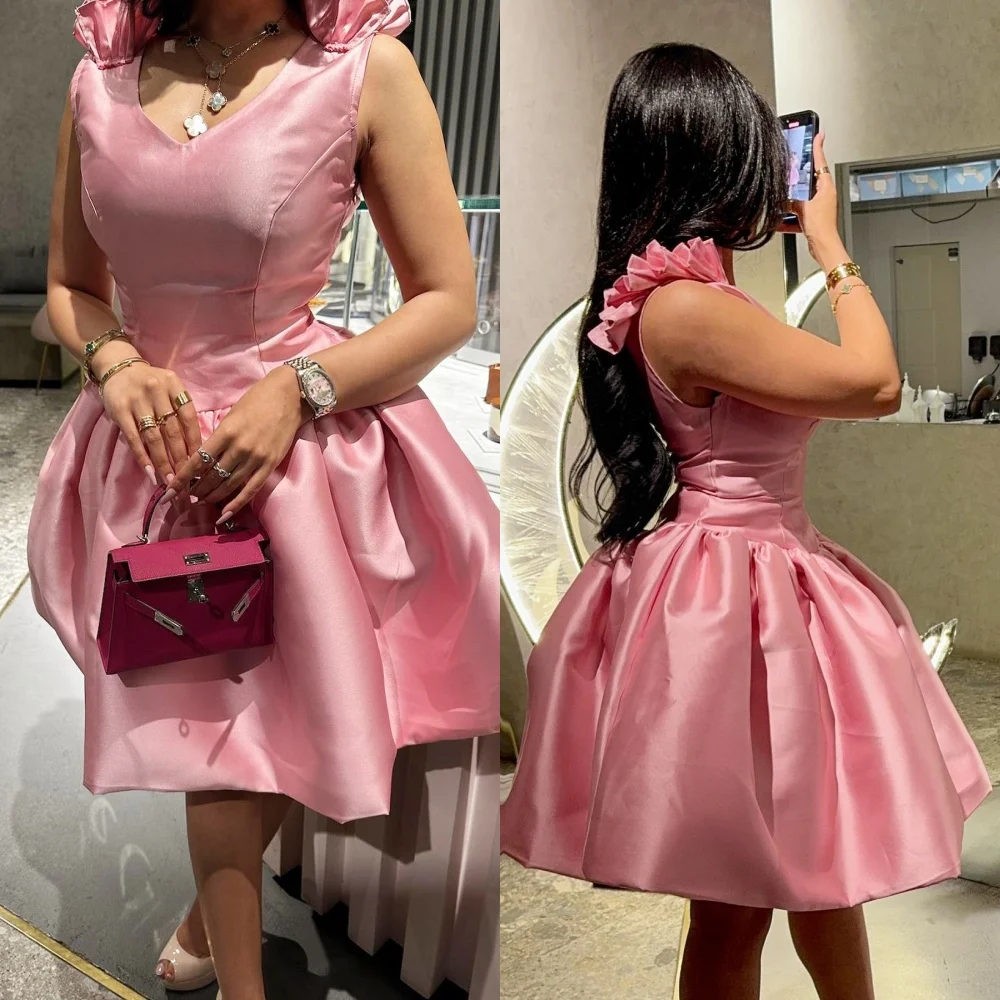 Customized Fashion Satin Pleat Flower A-line V-neck Mini Dresses Evening Dresses Chinese Style Simple High Quality Sizes Availab
Customized Fashion Satin Pleat Flower A-line V-neck Mini Dresses Evening Dresses Chinese Style Simple High Quality Sizes Availab