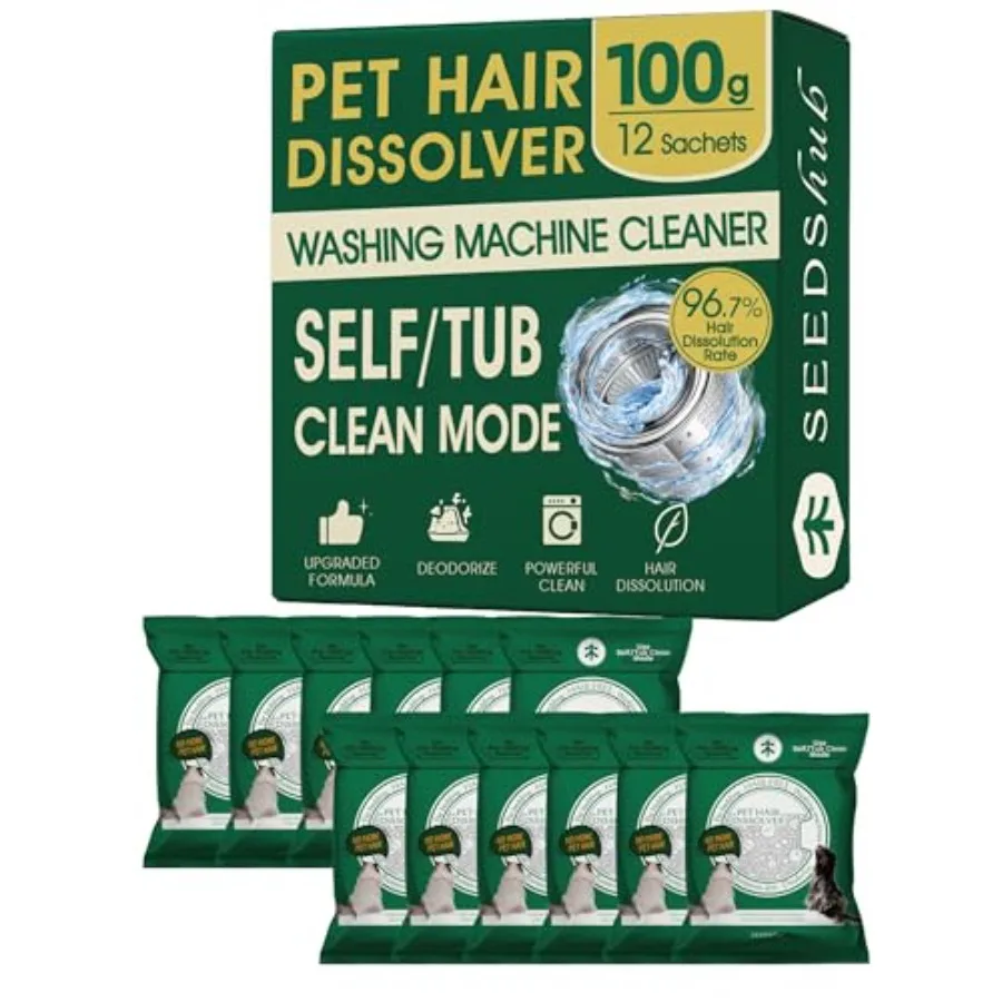 Pet Hair Dissolver for Washing Machine, Pet Hair Remover for Laundry, 96.7% Dissolution Rate, Dog Hair Remover, Cat Hair Remove
Pet Hair Dissolver for Washing Machine, Pet Hair Remover for Laundry, 96.7% Dissolution Rate, Dog Hair Remover, Cat Hair Remove