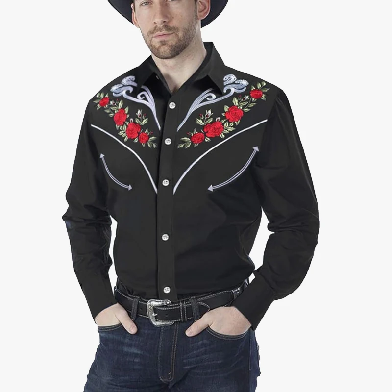 Business casual men's shirt formal shirt western denim button shirt party evening daily spring and summer lapel long sleeve XS-6
Business casual men's shirt formal shirt western denim button shirt party evening daily spring and summer lapel long sleeve XS-6