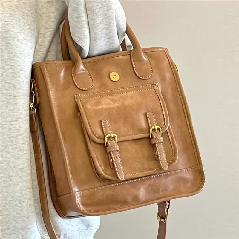 Vintage Preppy Women handbag and purse Large Capacity Pu Leather Ladies Shoulder Bags Brand design Commuting Female big Totes
Vintage Preppy Women handbag and purse Large Capacity Pu Leather Ladies Shoulder Bags Brand design Commuting Female big Totes
