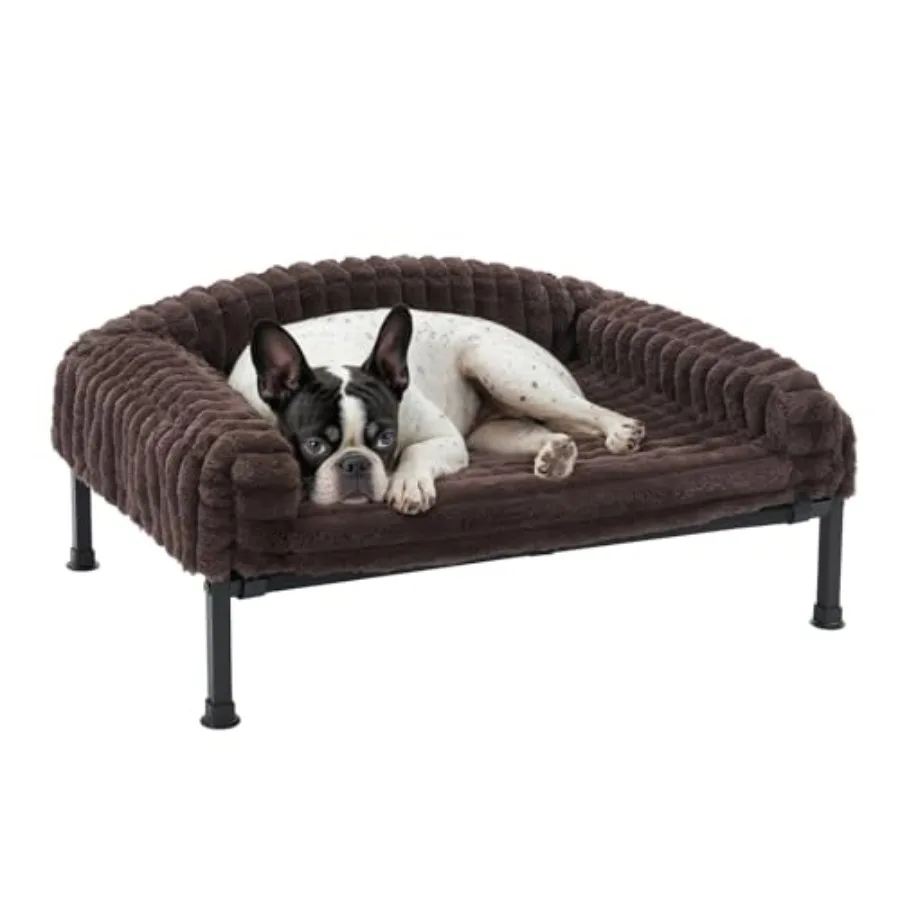 Elevated Dog Bed with Bolster Cushion Fluffy Plush Dog Couch Beds for Small Dogs Cats Washable Raised Pet Cot with Non-Slip Fee
Elevated Dog Bed with Bolster Cushion Fluffy Plush Dog Couch Beds for Small Dogs Cats Washable Raised Pet Cot with Non-Slip Fee