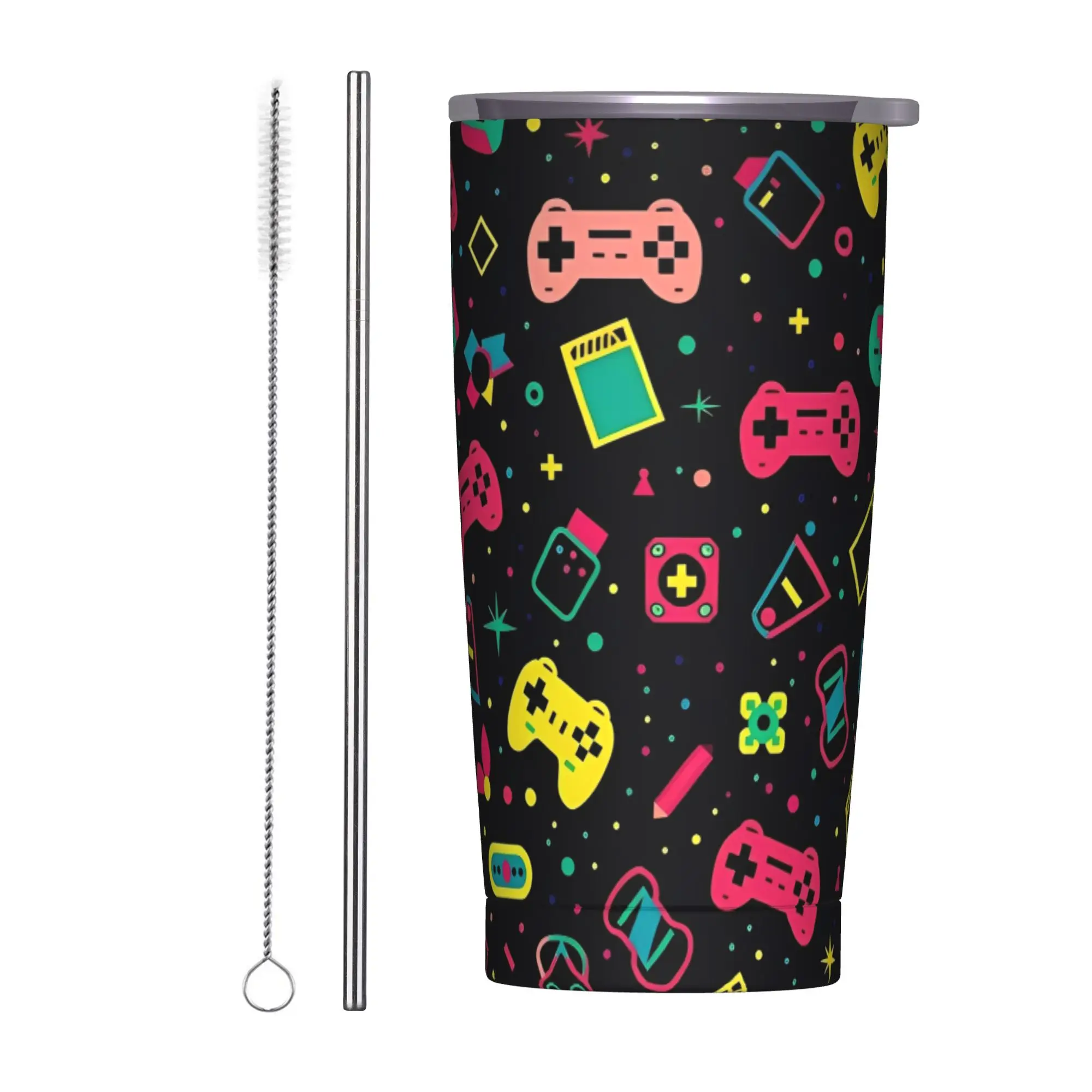 Игровой контроллер для видеоигр, стакан с вакуумной изоляцией, кофейные чашки с крышкой, соломенные кружки с двойными стенками, горячие и холодные напитки, 20 унций
Игровой контроллер для видеоигр, стакан с вакуумной изоляцией, кофейные чашки с крышкой, соломенные кружки с двойными стенками, горячие и холодные напитки, 20 унций