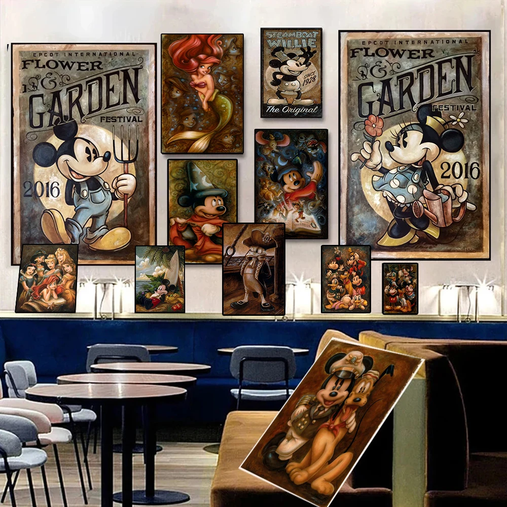 Vintage Mickey Mouse Minnie Princess Disney Cartoon Graffiti Canvas Painting Wall Posters Prints Living Room Home Decor Art Gift
Vintage Mickey Mouse Minnie Princess Disney Cartoon Graffiti Canvas Painting Wall Posters Prints Living Room Home Decor Art Gift