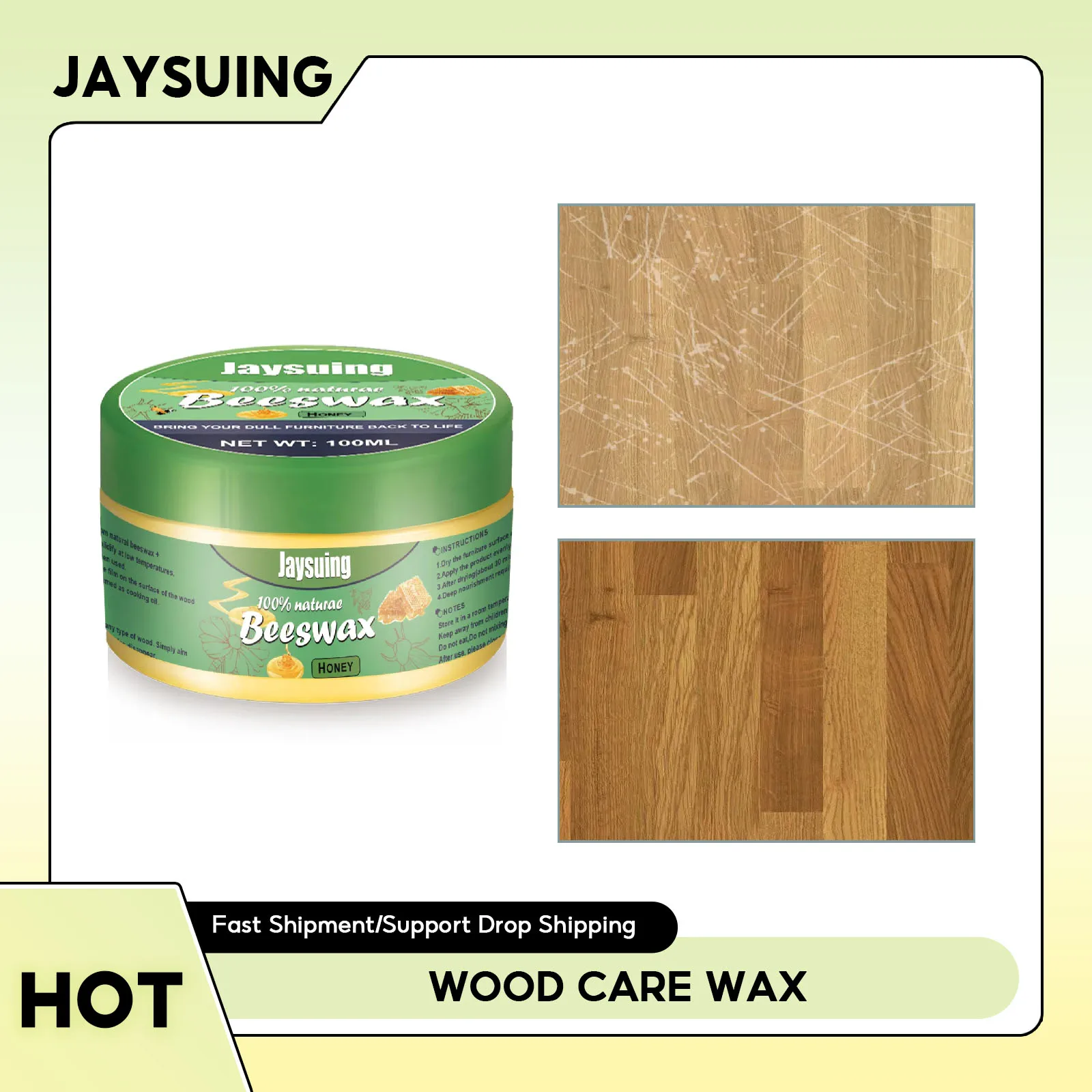 Furniture Polishing Beeswax Wooden Floor Cleaning Maintenance Scratch Removal Waterproof Brighten Care Wax Wood Seasoning Beewax
Furniture Polishing Beeswax Wooden Floor Cleaning Maintenance Scratch Removal Waterproof Brighten Care Wax Wood Seasoning Beewax