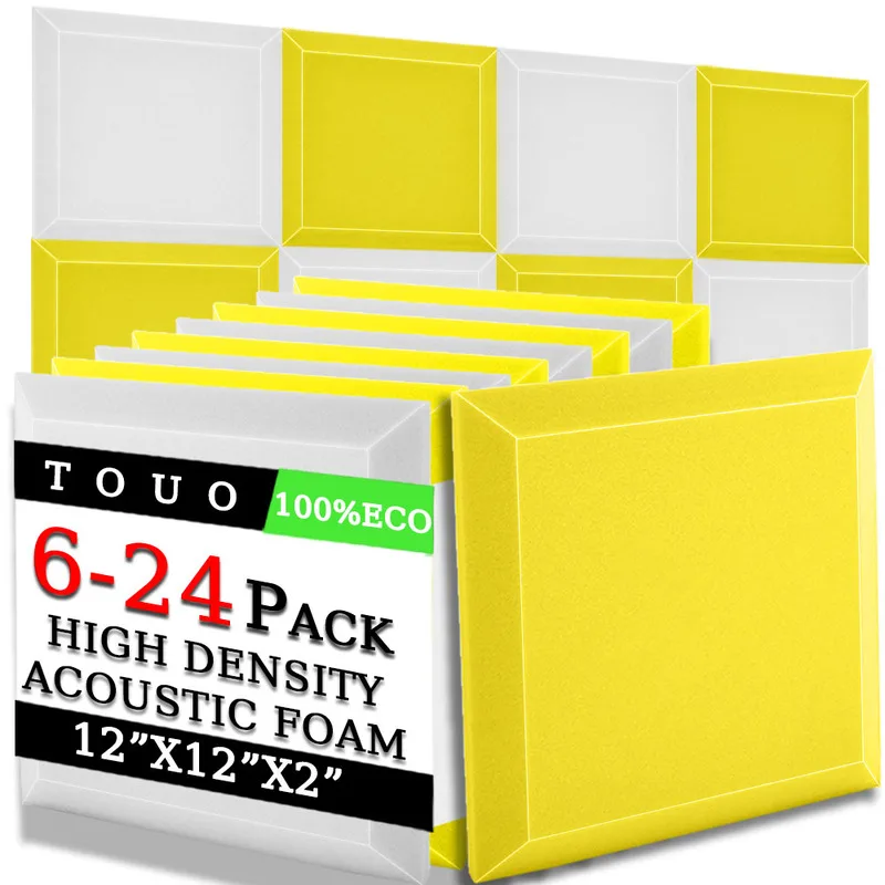 TOUO 6/12/24 pcs Acoustic Foam Sound Absorbing Treatment Large Square Hypotenuse Soundproof Material Ktv Acoustic Treatment
TOUO 6/12/24 pcs Acoustic Foam Sound Absorbing Treatment Large Square Hypotenuse Soundproof Material Ktv Acoustic Treatment
