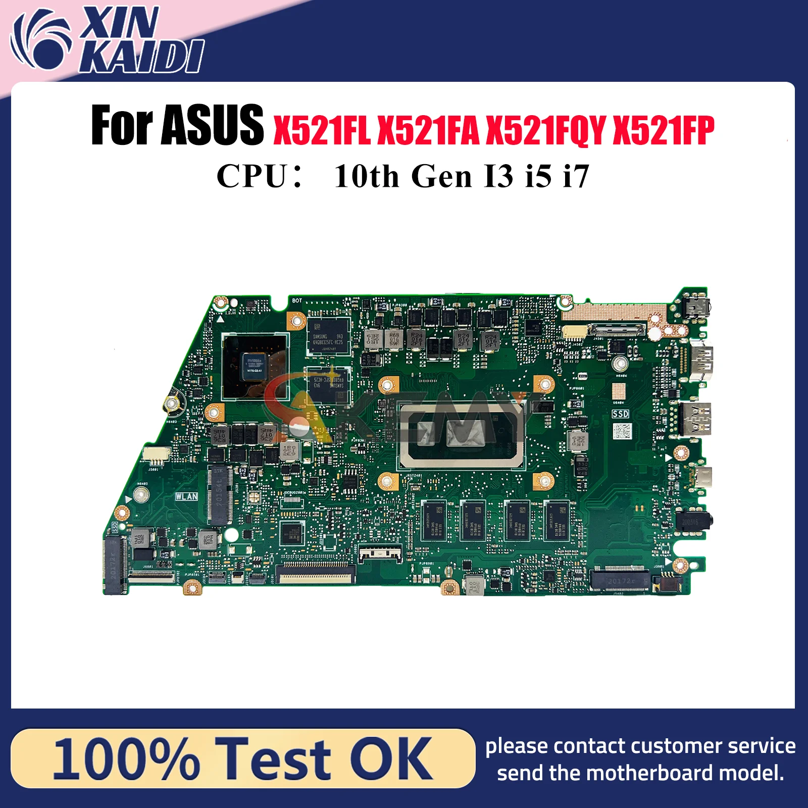 X521FL Laptop Motherboard For ASUS X521FP X521FQY X521FAY S5600F X521FL X521FPY X421F Mainboard 10th Gen I3 i5 i7 100% tests OK
X521FL Laptop Motherboard For ASUS X521FP X521FQY X521FAY S5600F X521FL X521FPY X421F Mainboard 10th Gen I3 i5 i7 100% tests OK