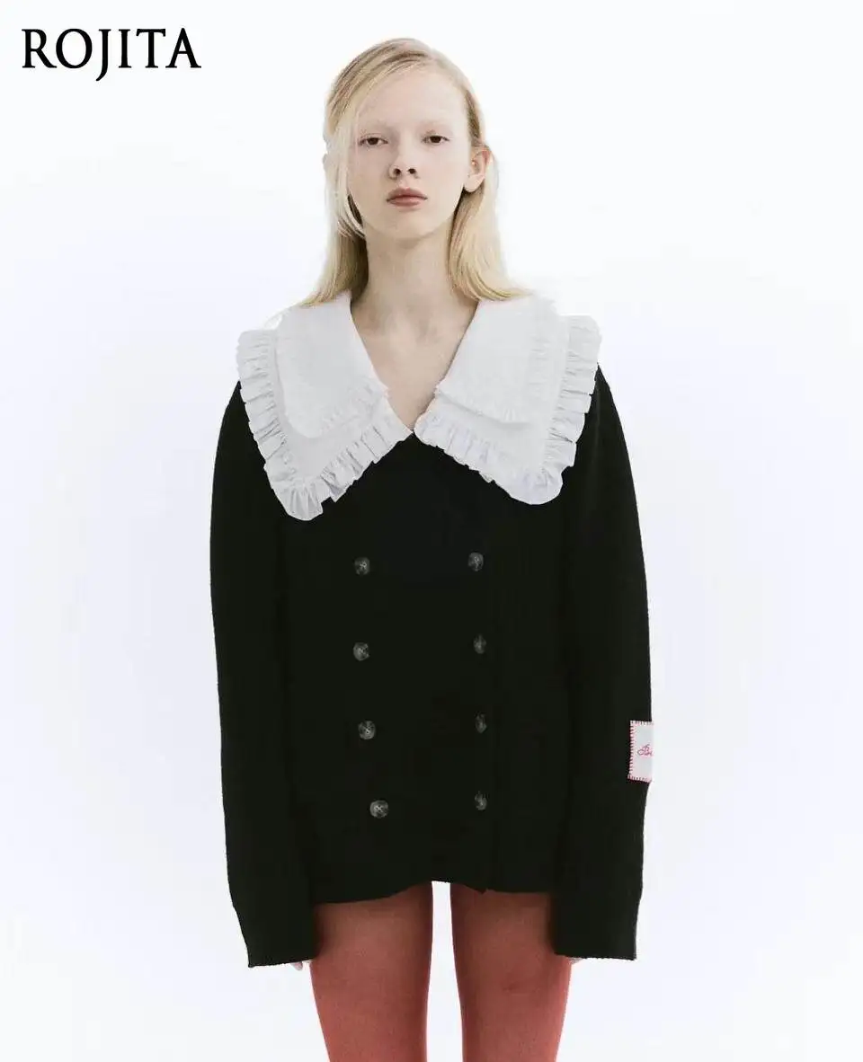 Sweet Doll Collar Removable Collar Vintage Double-breasted Jacket 2026 New Black Long Sleeve Jackets for Women
Sweet Doll Collar Removable Collar Vintage Double-breasted Jacket 2026 New Black Long Sleeve Jackets for Women