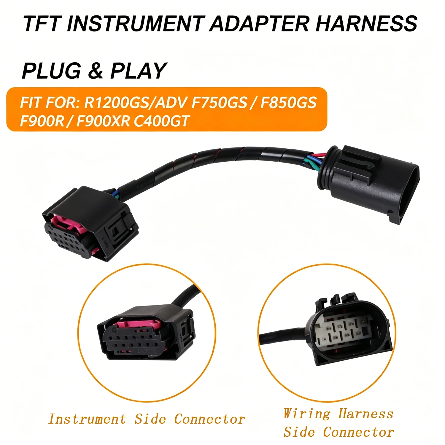 Motorcycle TFT Instrument Adapter Wiring Harness Mechanical Instrument Retrofit For F900R F900X R1250GS ADV F750GS F850GS
Motorcycle TFT Instrument Adapter Wiring Harness Mechanical Instrument Retrofit For F900R F900X R1250GS ADV F750GS F850GS
