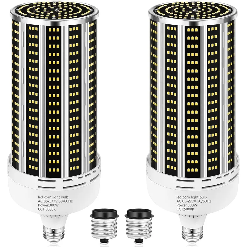 300W 2 Pack LED Corn Light Bulb,3000W Equivalent Commercial Grade 43500LM Daylight 5000K E26/E39 Medium Mogul Base LED Lamp
300W 2 Pack LED Corn Light Bulb,3000W Equivalent Commercial Grade 43500LM Daylight 5000K E26/E39 Medium Mogul Base LED Lamp