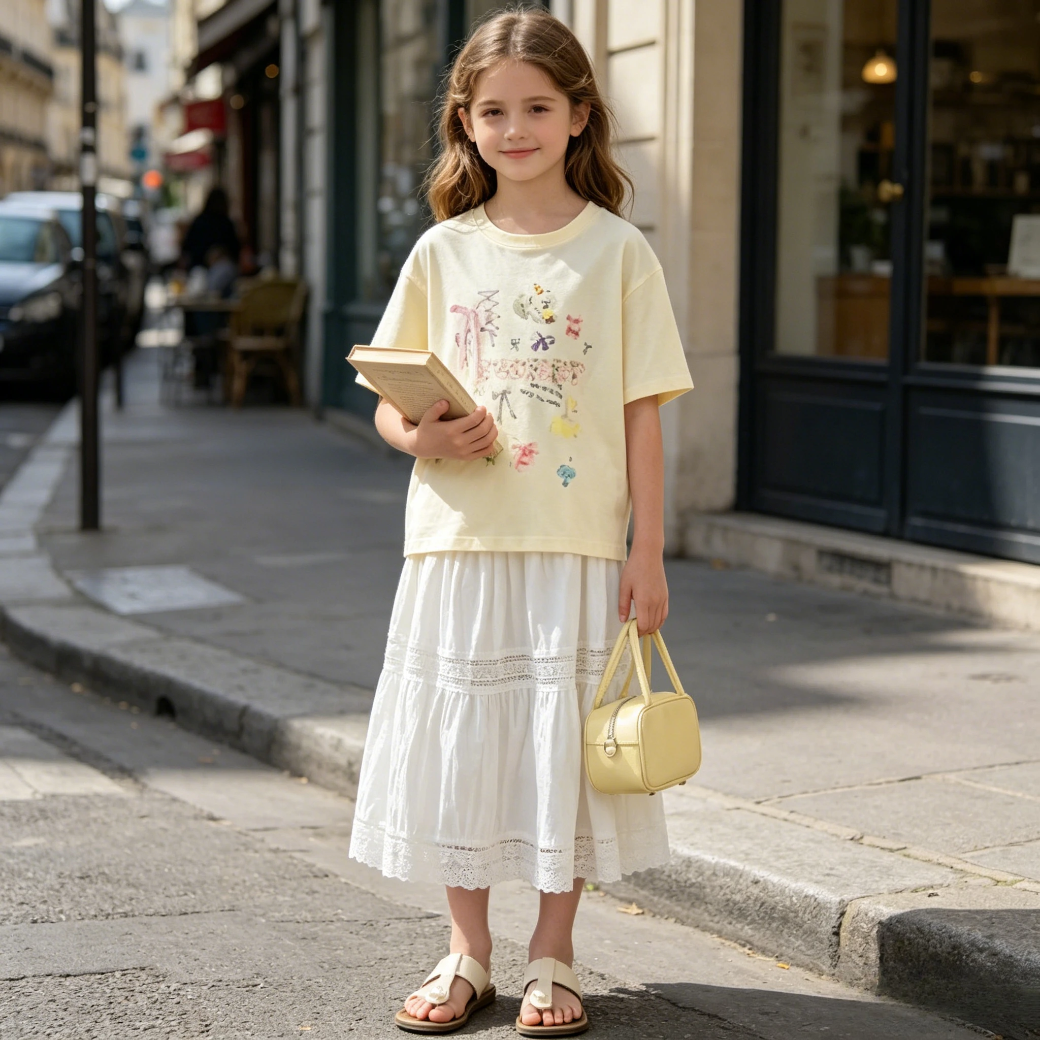 Teenage Girls Summer 2 Piece Set Cute Printed T-shirt & Lace Trim Skirt Casual Outfit For School Outdoor Holiday And Daily Wear
Teenage Girls Summer 2 Piece Set Cute Printed T-shirt & Lace Trim Skirt Casual Outfit For School Outdoor Holiday And Daily Wear