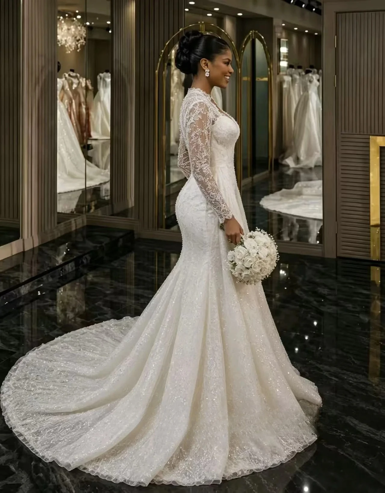 Customized Wedding Sweetheart Long-Sleeved Ball Gown Elegant Wedding Robe Bridal Dress Vestidos De Novia
Customized Wedding Sweetheart Long-Sleeved Ball Gown Elegant Wedding Robe Bridal Dress Vestidos De Novia