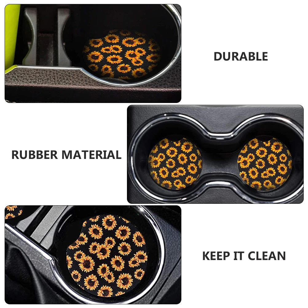 6pcs Car Cup Pad Anti-Slip Heat Resistant Neoprene Coaster For Car Stylish Pattern Practical Cup Mat Gift Sunflower
6pcs Car Cup Pad Anti-Slip Heat Resistant Neoprene Coaster For Car Stylish Pattern Practical Cup Mat Gift Sunflower