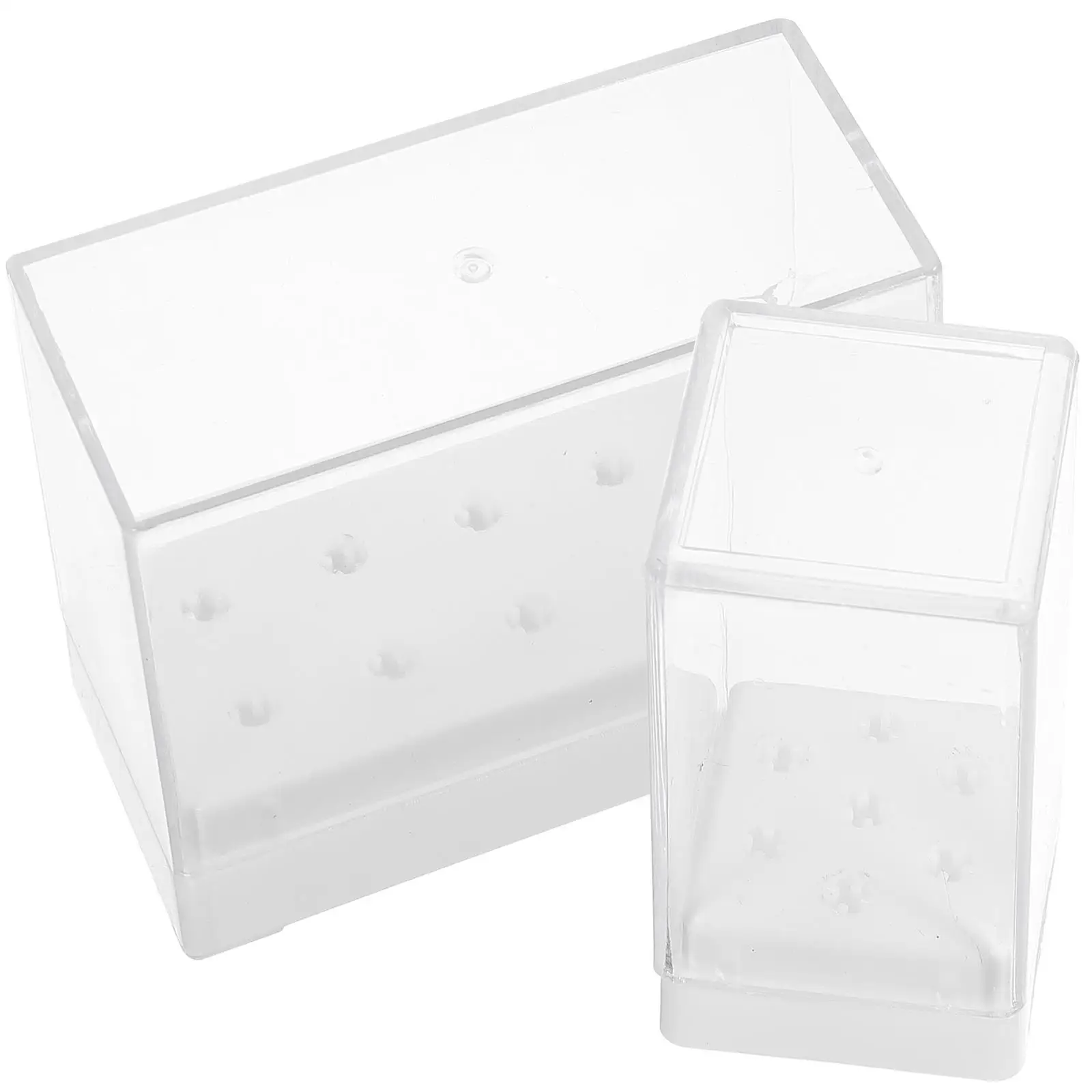 Nail Drill Bit Storage Box 2 Pcs Plastic Case Bits ganizer Grinding Head Container 7 holes Manicure Tools Nail Supplies
Nail Drill Bit Storage Box 2 Pcs Plastic Case Bits ganizer Grinding Head Container 7 holes Manicure Tools Nail Supplies