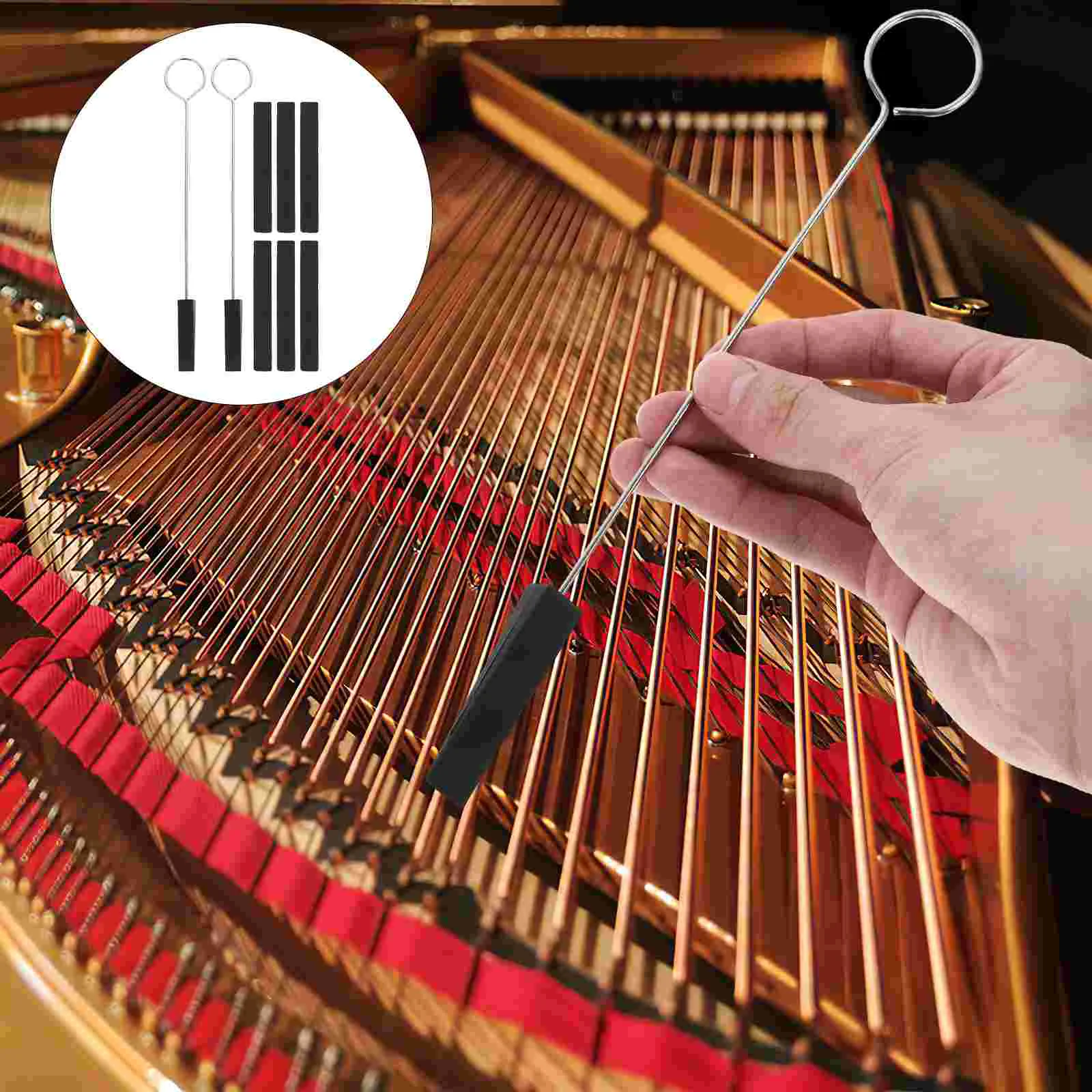 Piano Tuning Tool Set Tools Professional Kit Wrench Fork Damper Blocks Metal Strip
Piano Tuning Tool Set Tools Professional Kit Wrench Fork Damper Blocks Metal Strip