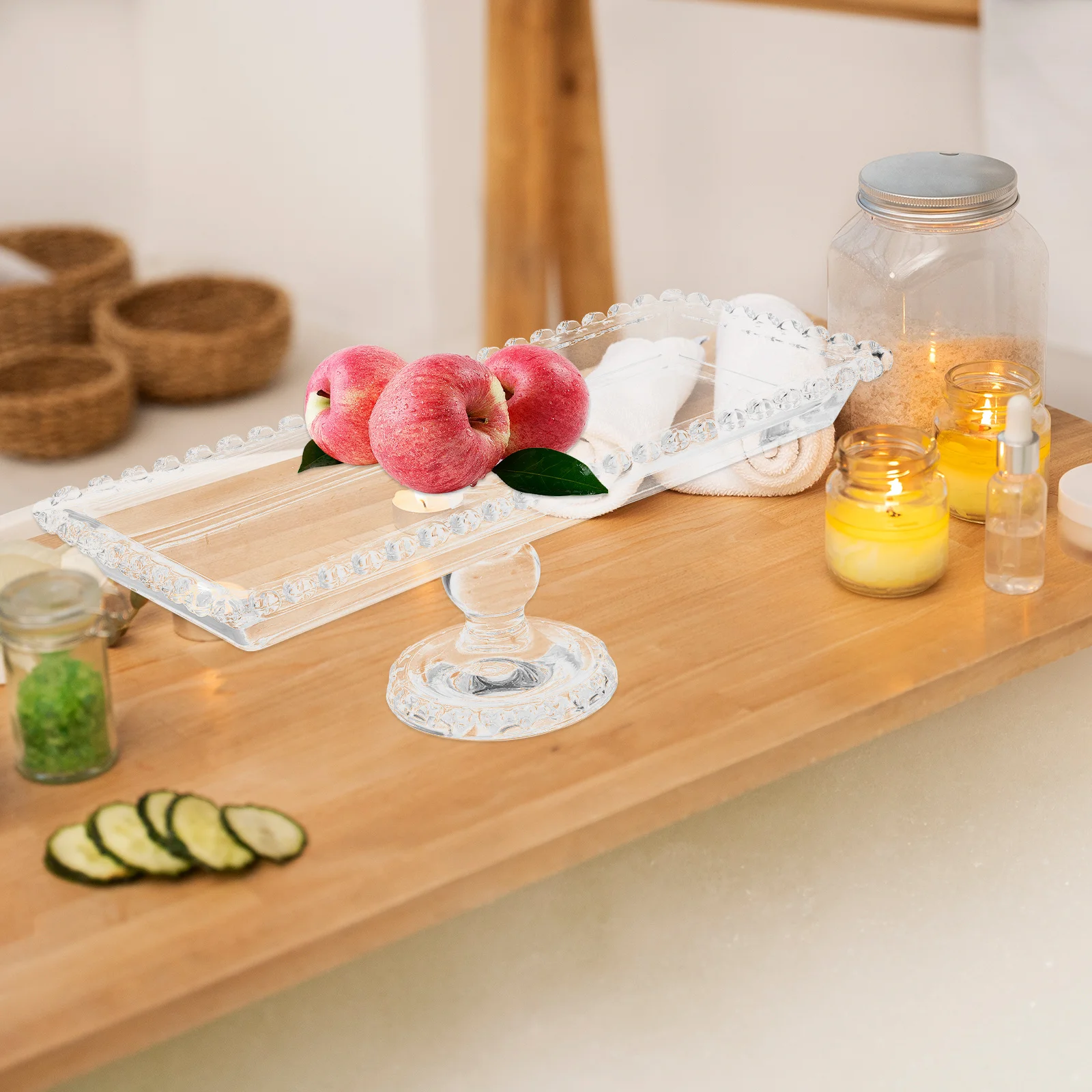 1Pcs Exquisite Fruit Tray Crystal Glass Snack Serving Plate Modern Style Home Organization Multi-Purpose Table Decor
1Pcs Exquisite Fruit Tray Crystal Glass Snack Serving Plate Modern Style Home Organization Multi-Purpose Table Decor