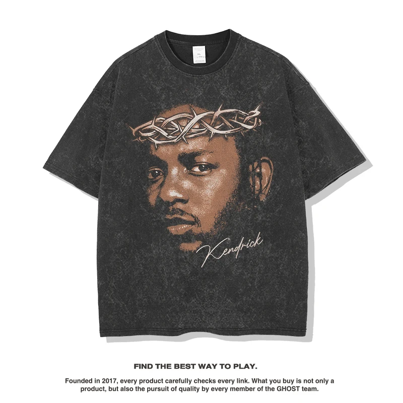 2025 Kendrick Lamar T-shirt: Short-sleeved American Retro Style, Hip-hop, Rap, Kung Fu, Kenny's Portrait T-shirt Trend
2025 Kendrick Lamar T-shirt: Short-sleeved American Retro Style, Hip-hop, Rap, Kung Fu, Kenny's Portrait T-shirt Trend