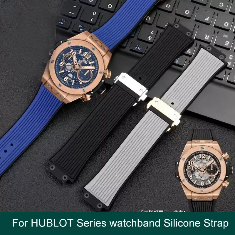 Watch Accessories 27mmx17mm For HUBLOT Series watchband Silicone Strap 22mm Folding Buckle Rubber Men's belt wristband bracelet
Watch Accessories 27mmx17mm For HUBLOT Series watchband Silicone Strap 22mm Folding Buckle Rubber Men's belt wristband bracelet