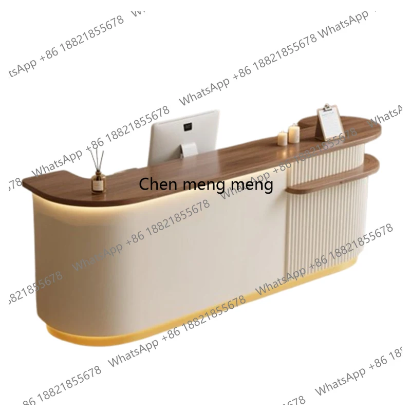 Nordic Cream Style Reception Desk Modern Beauty and Nail Salon Customer Consultation Center Counter Hotel Office Furniture
Nordic Cream Style Reception Desk Modern Beauty and Nail Salon Customer Consultation Center Counter Hotel Office Furniture