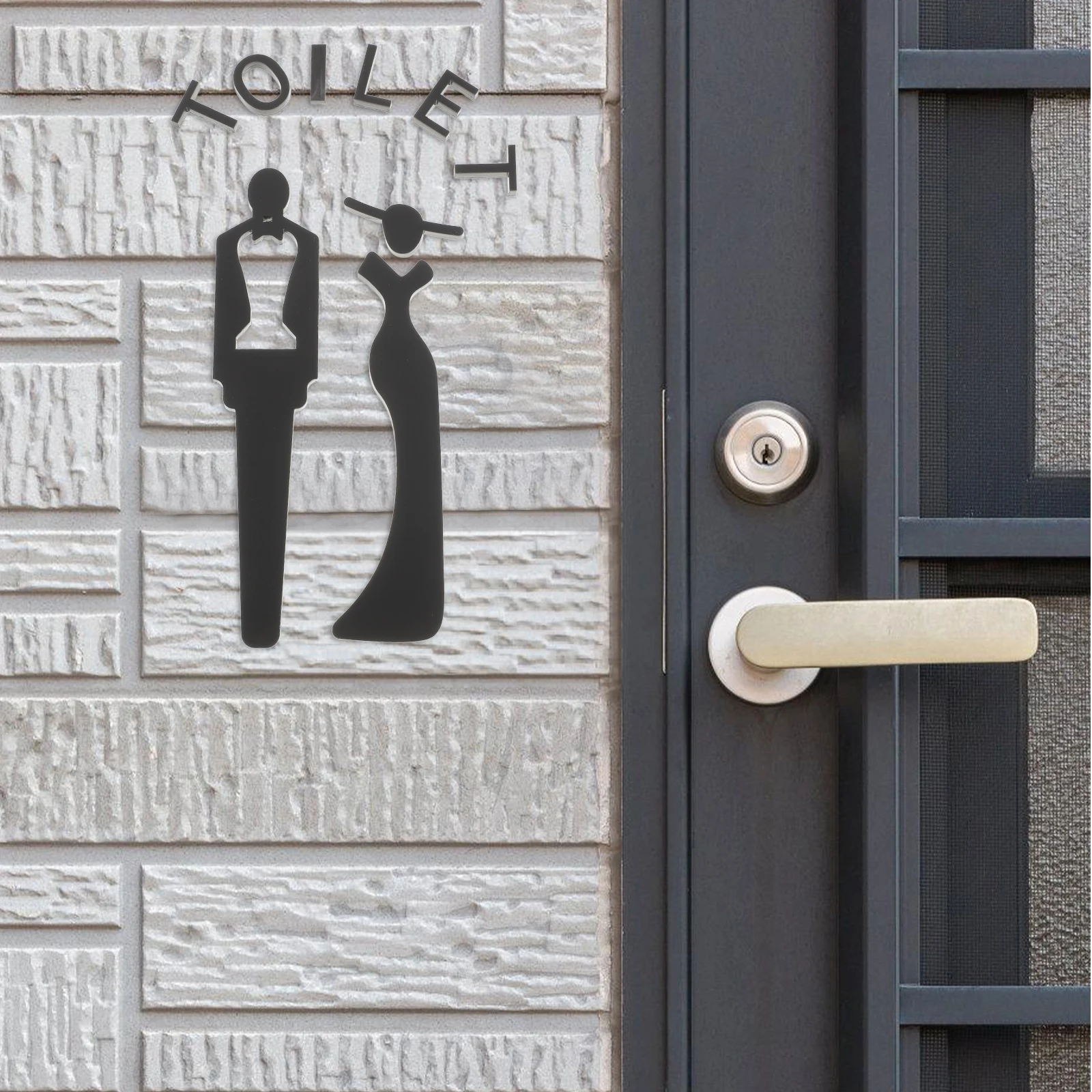 Bathroom Signs Waterproof Acrylic 3D Gender Sign for Door Wall Black White Occupied Unisex Toilet Indicator Safety
Bathroom Signs Waterproof Acrylic 3D Gender Sign for Door Wall Black White Occupied Unisex Toilet Indicator Safety