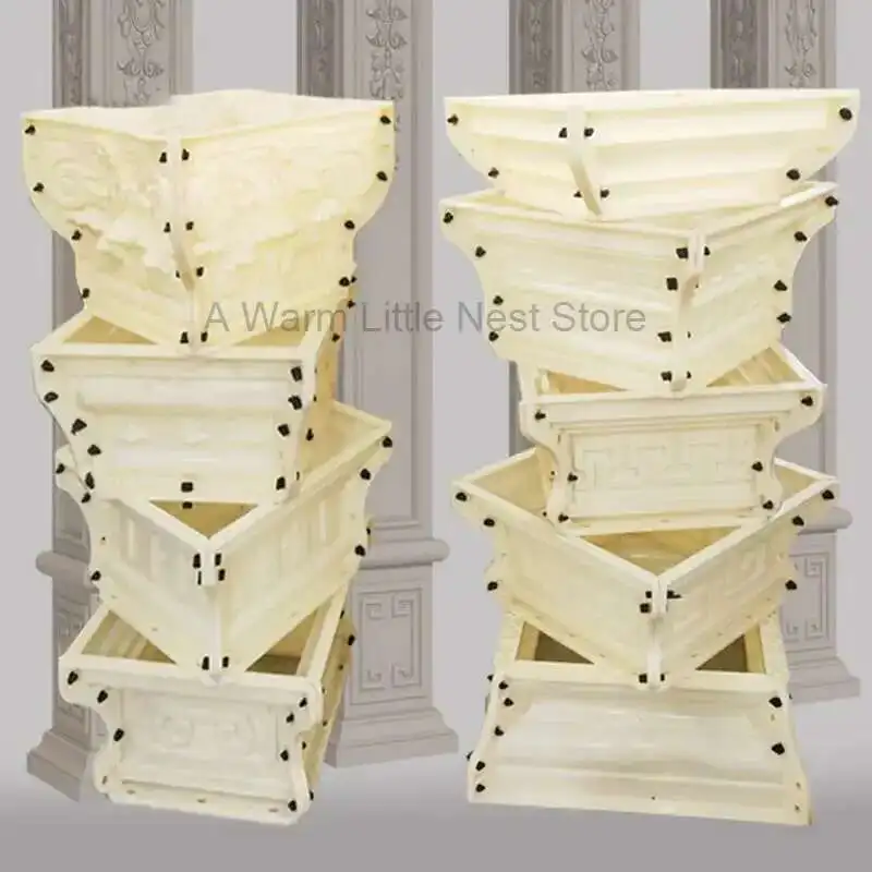 European Square Roman Column Mold for Column Head Foot Cap Molds Villa Home Gate Square Column Molds Cast-in-place Cement Mold
European Square Roman Column Mold for Column Head Foot Cap Molds Villa Home Gate Square Column Molds Cast-in-place Cement Mold