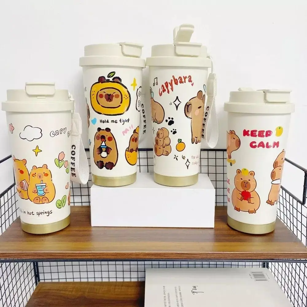 Cartoon Capybara Thermal Cup 530ml Leak-proof Students Insulated Water Bottle with Hand Rope Stainless Steel Travel Coffee Mug
Cartoon Capybara Thermal Cup 530ml Leak-proof Students Insulated Water Bottle with Hand Rope Stainless Steel Travel Coffee Mug