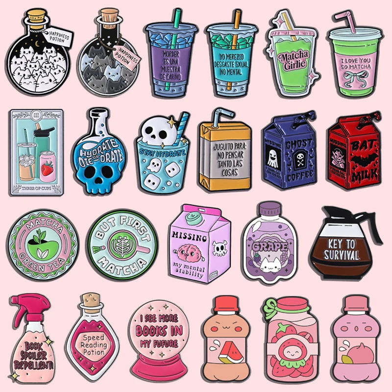 Halloween Horror Drink Enamel Pins Spider Tea Matcha Girlie Matcha Lovers Brooches Lapel Badge Jewelry Gifts for Friends
Halloween Horror Drink Enamel Pins Spider Tea Matcha Girlie Matcha Lovers Brooches Lapel Badge Jewelry Gifts for Friends