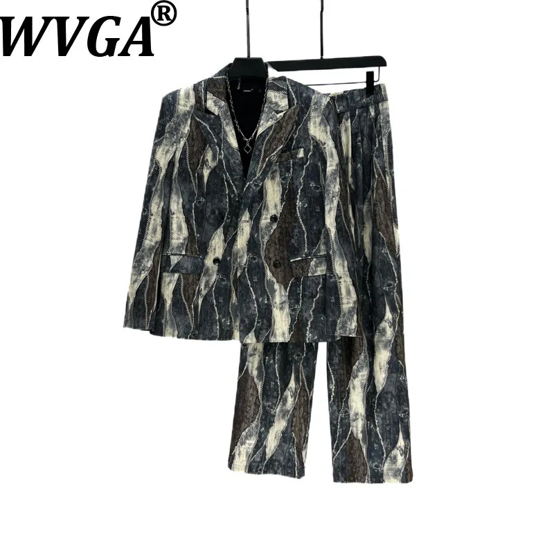 WVGA Spring Autumn New Men Tide Trendy Tie-Dye Turn-Down Collar Blazer Niche Casual Straight Suit Pants Two-Piece Set Ins W15940
WVGA Spring Autumn New Men Tide Trendy Tie-Dye Turn-Down Collar Blazer Niche Casual Straight Suit Pants Two-Piece Set Ins W15940