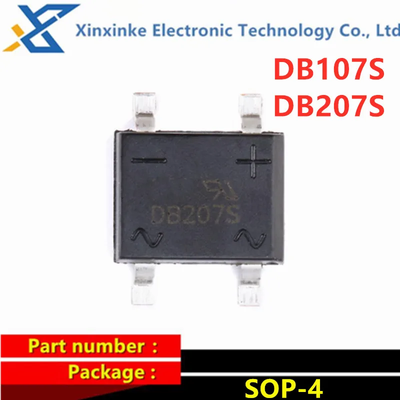 50PCS DB107S DB207S SOP-4 1A 2A 1000V Rectifier Bridge Rectifier Bridge Stack Silicon Bridge Rectifier
50PCS DB107S DB207S SOP-4 1A 2A 1000V Rectifier Bridge Rectifier Bridge Stack Silicon Bridge Rectifier