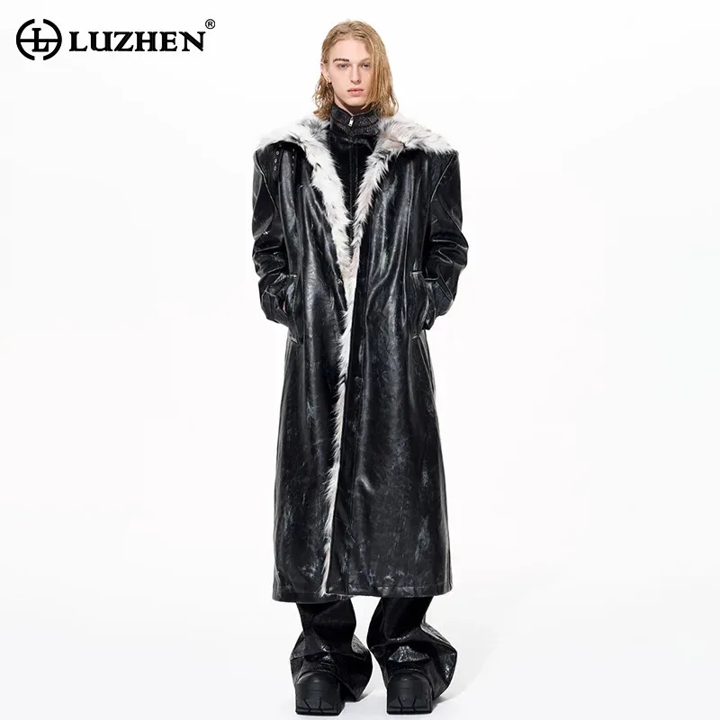 LUZHEN 2025 новый оригинальный высококачественный меховой лоскутный дизайн кожаная ветровка длиной до колена мужской модный мужской плащ JY5624
LUZHEN 2025 новый оригинальный высококачественный меховой лоскутный дизайн кожаная ветровка длиной до колена мужской модный мужской плащ JY5624