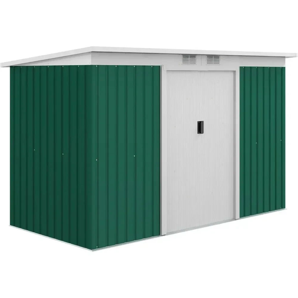 9' x 4' Outdoor Storage Shed, Galvanized Metal Utility Garden Tool House, Lockable Door for Backyard, Bike Garage, Lawn, Green
9' x 4' Outdoor Storage Shed, Galvanized Metal Utility Garden Tool House, Lockable Door for Backyard, Bike Garage, Lawn, Green