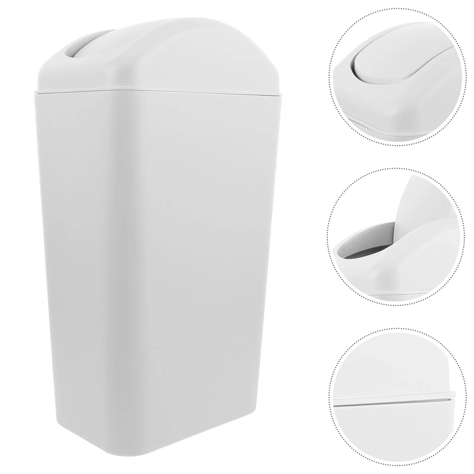Slim Plastic Swing Lid Trash Can 8L Space-Saving Garbage Bin For Bathroom Kitchen Bedroom Tight Corners Lidded Wastebasket
Slim Plastic Swing Lid Trash Can 8L Space-Saving Garbage Bin For Bathroom Kitchen Bedroom Tight Corners Lidded Wastebasket