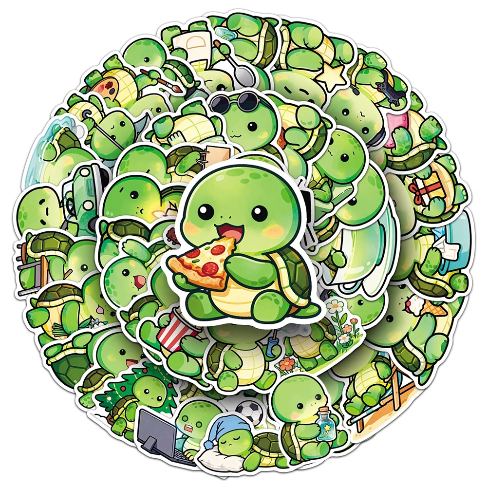10/30/50pcs Cute Funny Green Turtle Graffiti Stickers Cartoon Animal Decals Toy Skateboard Guitar Phone Car Kawaii Sticker Pack
10/30/50pcs Cute Funny Green Turtle Graffiti Stickers Cartoon Animal Decals Toy Skateboard Guitar Phone Car Kawaii Sticker Pack
