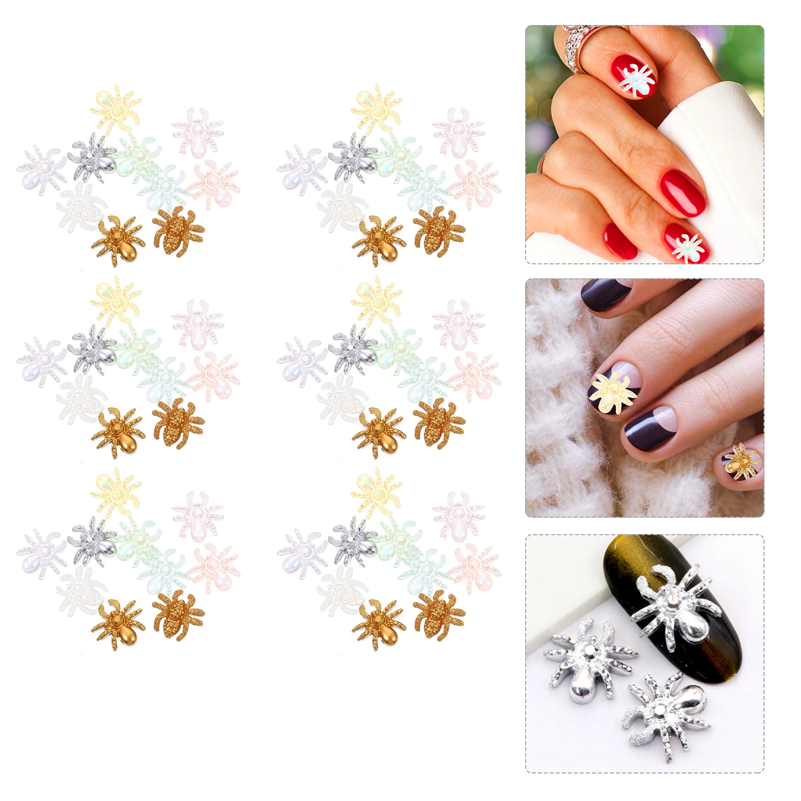 100 Pcs Nail Art Accessories Decor Studs Charm Accessory Manicures Decoration Spider Colorful
100 Pcs Nail Art Accessories Decor Studs Charm Accessory Manicures Decoration Spider Colorful