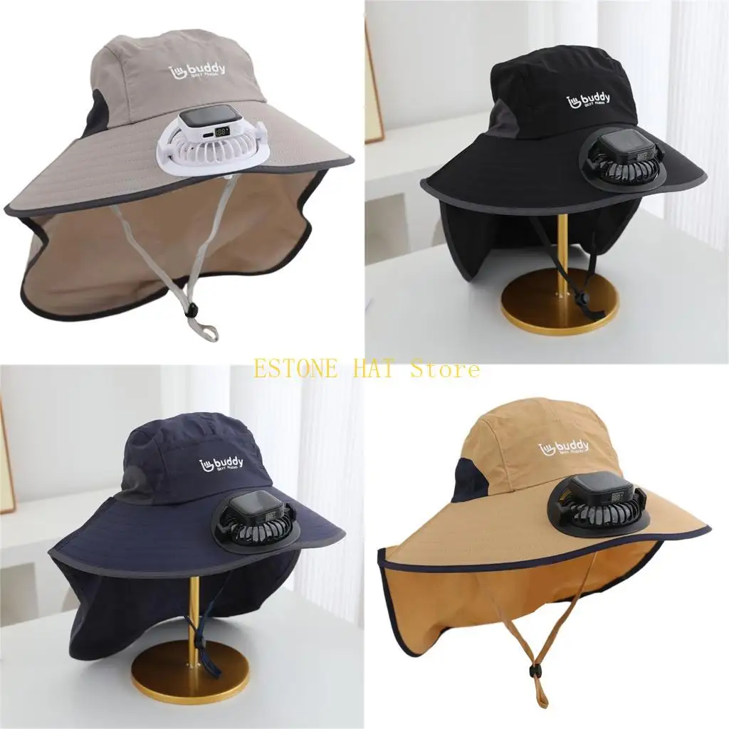 49MF Solar Operated Ventilated Hat With Solar Fan Neck Flap For Hiking Fishing
49MF Solar Operated Ventilated Hat With Solar Fan Neck Flap For Hiking Fishing