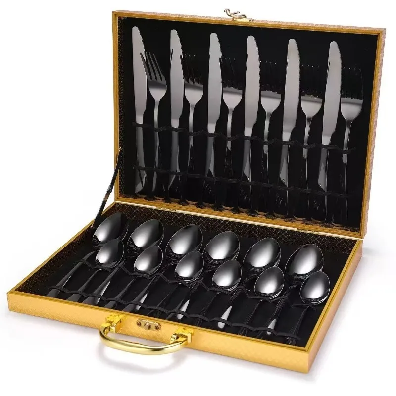Mikasa, Stainless Steel Western Cutlery 6 Servings,24 Piece Set, Natural Color, Gold, Iridescent, Rose Gold, Black Set & Cutlery
Mikasa, Stainless Steel Western Cutlery 6 Servings,24 Piece Set, Natural Color, Gold, Iridescent, Rose Gold, Black Set & Cutlery
