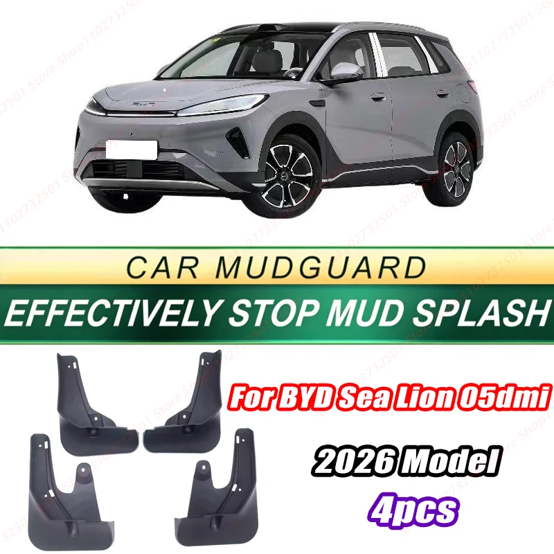For BYD Sea Lion 05dmi 2026 Model 4PCS Front Rear Mud Flaps Splash Guards Fender Mudguards Auto Accessories
For BYD Sea Lion 05dmi 2026 Model 4PCS Front Rear Mud Flaps Splash Guards Fender Mudguards Auto Accessories
