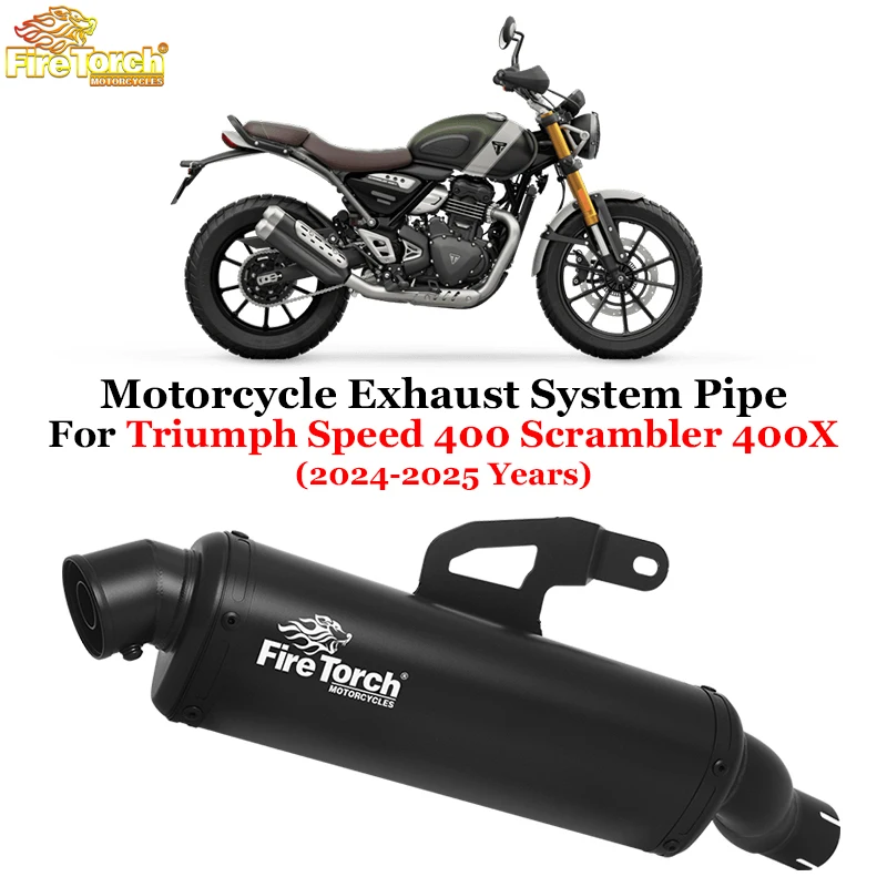 Slip On For Triumph Speed 400 Scrambler400X 400X 2024 2025 Motorcycle Exhaust System Escape Middle Link Pipe Muffler Motorcross
Slip On For Triumph Speed 400 Scrambler400X 400X 2024 2025 Motorcycle Exhaust System Escape Middle Link Pipe Muffler Motorcross