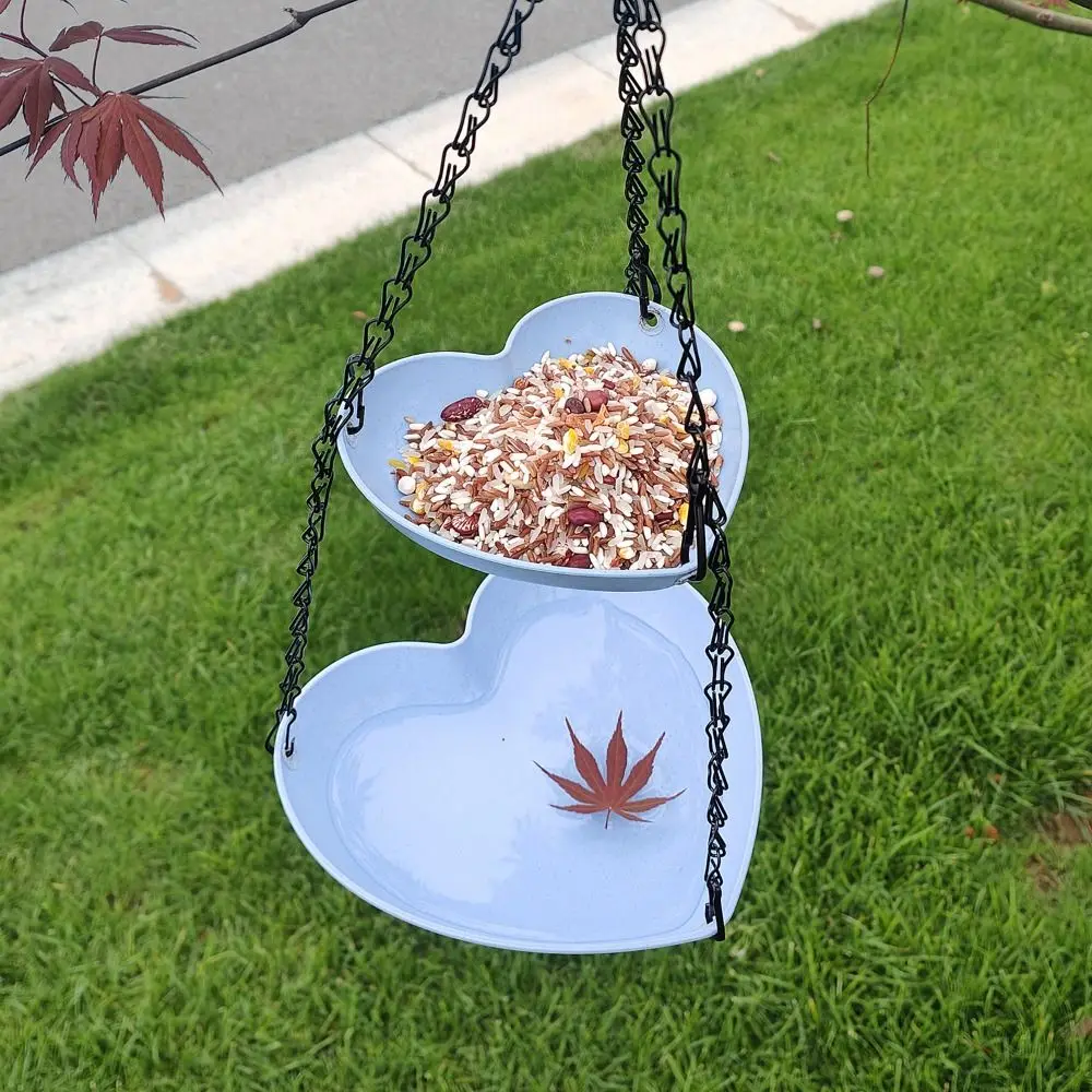 Hanging Double Layer Bird Feeder Heart Shape Large Capacity Bird Water Bowl Durable Dual-purpose Bird Feeding Dish Outdoor
Hanging Double Layer Bird Feeder Heart Shape Large Capacity Bird Water Bowl Durable Dual-purpose Bird Feeding Dish Outdoor