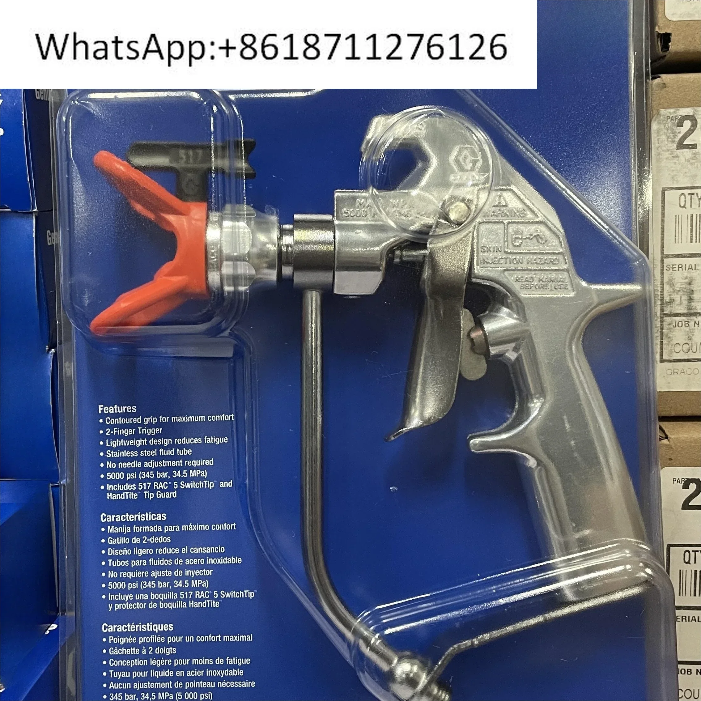 High pressure airless spray gun Silver spray gun Glue gun 243283 Original imported
High pressure airless spray gun Silver spray gun Glue gun 243283 Original imported