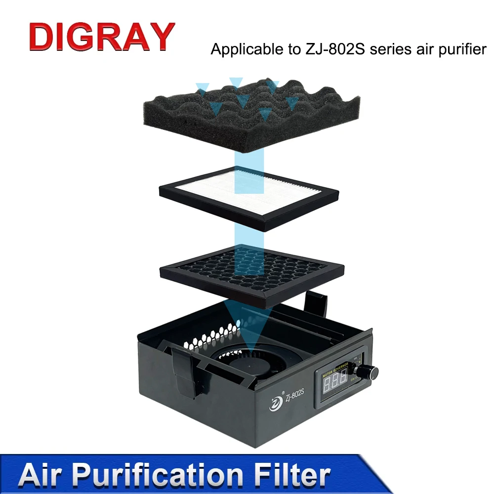 DIGRAY ZJ-802S Portable Solder Fume Purifier Filter Element Filter Cotton Replacement Solder Fume Absorber Smoke Eliminator
DIGRAY ZJ-802S Portable Solder Fume Purifier Filter Element Filter Cotton Replacement Solder Fume Absorber Smoke Eliminator