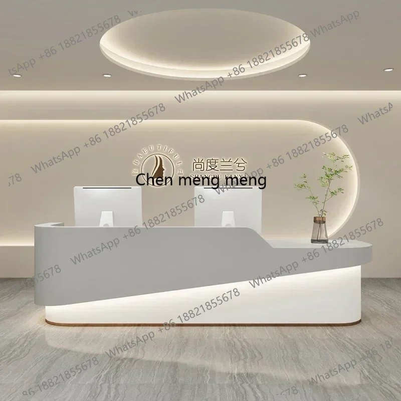 Design Salon Reception Counter Dhome Room Office Table Home Beauty Institute Furniture Luxury Lectern Mostrador Hotel Furniture
Design Salon Reception Counter Dhome Room Office Table Home Beauty Institute Furniture Luxury Lectern Mostrador Hotel Furniture