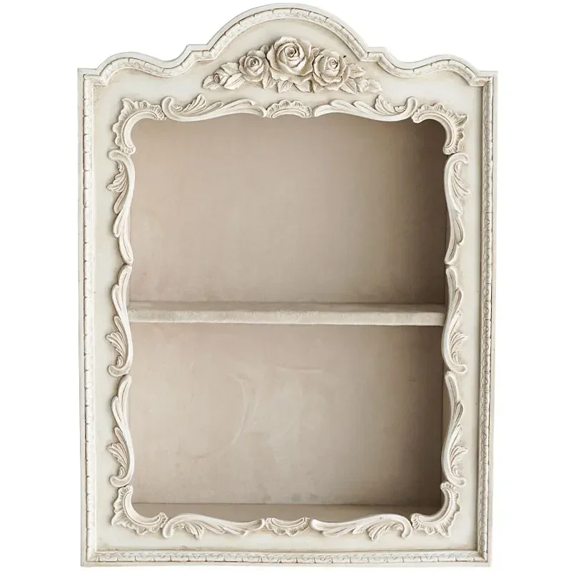 Vintage White Carved Display Rack, European Style Wall-Mounted Organizer, Multi-Layer Storage Unit for Home Decor Pink
Vintage White Carved Display Rack, European Style Wall-Mounted Organizer, Multi-Layer Storage Unit for Home Decor Pink