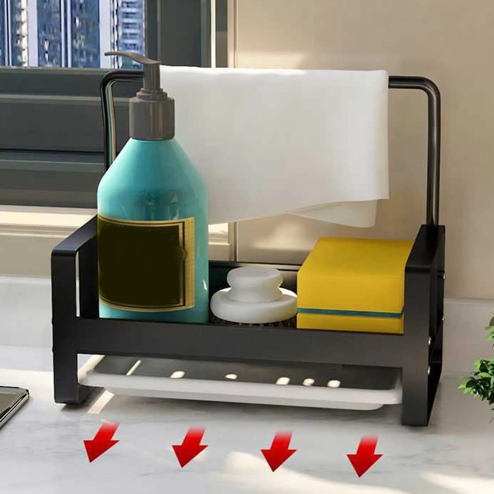 1PCS NEW S/L Large Sponge Holder Kitchen Sink Caddy Rack Stand Cleaning Brush Soap Organizer Storage Rack with Drain Tray
1PCS NEW S/L Large Sponge Holder Kitchen Sink Caddy Rack Stand Cleaning Brush Soap Organizer Storage Rack with Drain Tray