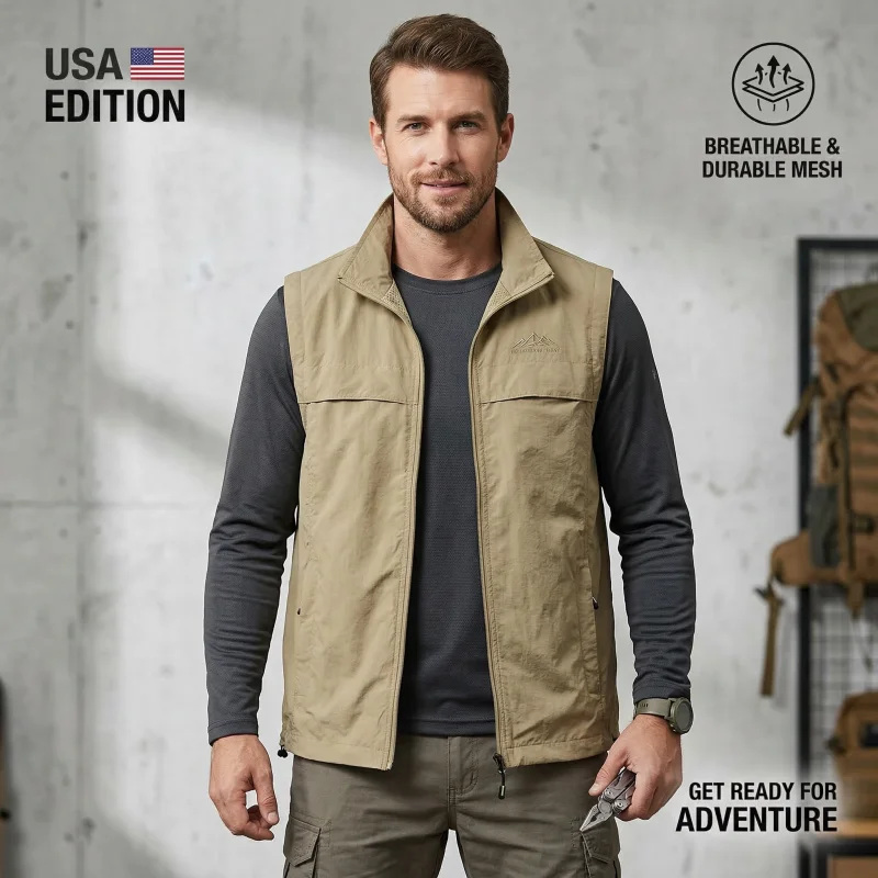 Новая мужская легкая жилетка 2026 года для активного отдыха, работы, походов, рыбалки, фотосъемки, путешествий, бега, спорта, безрукавка, сетчатый жилет
Новая мужская легкая жилетка 2026 года для активного отдыха, работы, походов, рыбалки, фотосъемки, путешествий, бега, спорта, безрукавка, сетчатый жилет