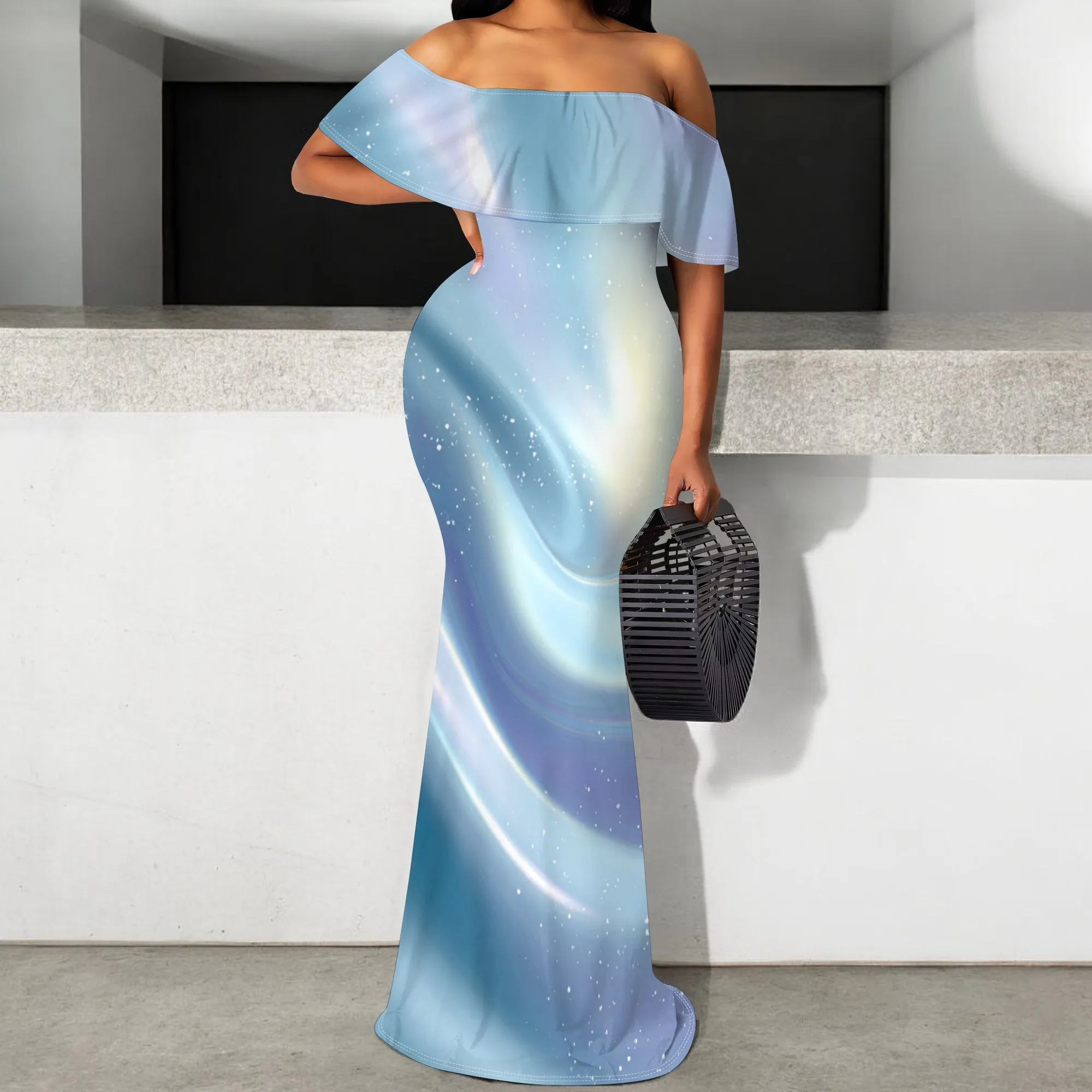 Women’s Gradient Print Off Shoulder Maxi Dress Elegant Mermaid Hem Summer Beach Wedding Party Long Dress S-3XL
Women’s Gradient Print Off Shoulder Maxi Dress Elegant Mermaid Hem Summer Beach Wedding Party Long Dress S-3XL