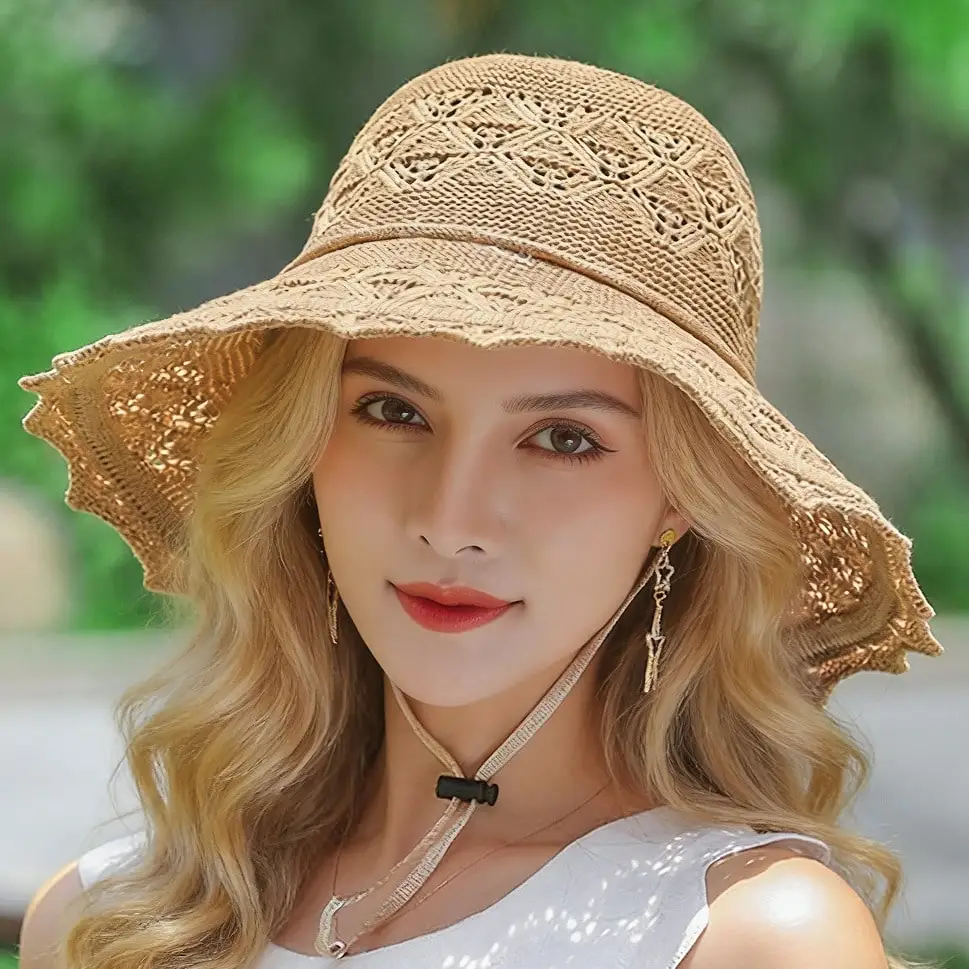 Women's Wide Brim Sun Hat, UV Protection Foldable Packable Beach Hat, Breathable Lightweight Summer Straw Hat, Travel Outdoor Sunshade Cap For Vacation, Garden, Pool, Hand Washable
Women's Wide Brim Sun Hat, UV Protection Foldable Packable Beach Hat, Breathable Lightweight Summer Straw Hat, Travel Outdoor Sunshade Cap For Vacation, Garden, Pool, Hand Washable