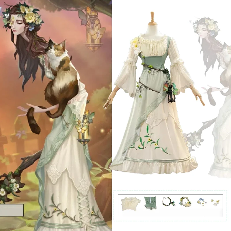 Ann Cosplay Game Identity Ⅴ Costume Disciple Cos Medieval Style Dress with Beautiful Wreath Full Set for Women New Party
Ann Cosplay Game Identity Ⅴ Costume Disciple Cos Medieval Style Dress with Beautiful Wreath Full Set for Women New Party